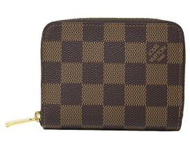 【布袋あり】LOUIS VUITTON　ルイヴィトン 　ジッピーコインパース　N63070　コインケース　小銭入れ　ダミエ・エベヌ　ブラウン　シンプル　レディース　メンズ　ユニセックス　ギフト　プレゼント包装可【中古】松前R56号店