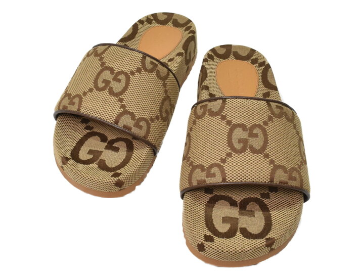 楽天市場】【箱・布袋あり】GUCCI グッチ ジャンボGGスライドサンダル  