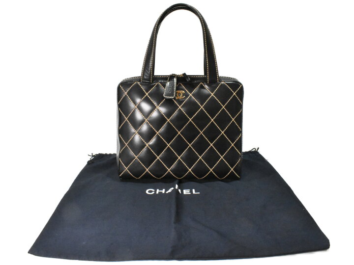 楽天市場】【布袋あり】CHANEL シャネル ハンドバッグ ブラック 