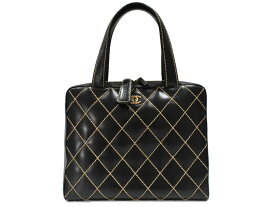 【布袋あり】CHANEL　シャネル　ハンドバッグ　ブラック　ワイルドステッチ　レディース　ギフト　プレゼント包装可【中古】松山久万ノ台店