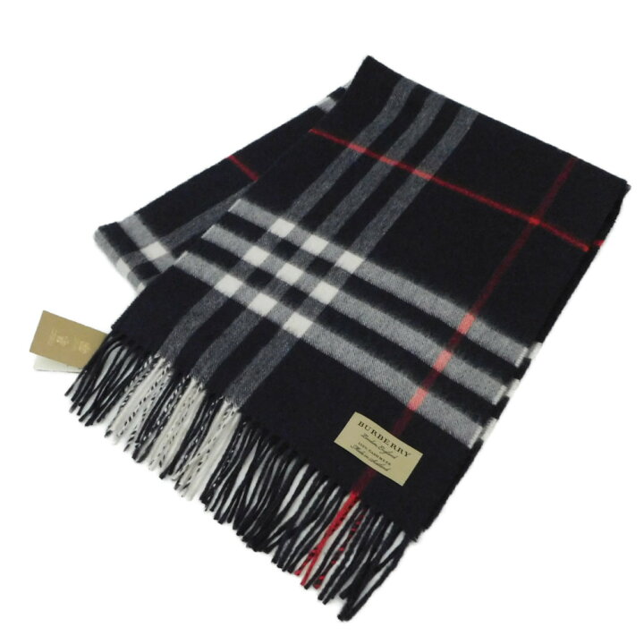 楽天市場】BURBERRY バーバリー カシミアマフラー 3993734 ネイビー  