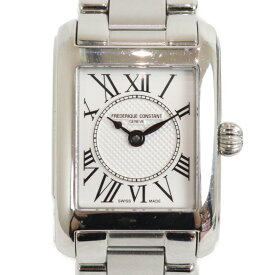 【電池交換済】FREDRIQUE CONSTANT　フレデリック　コンスタント　クラシック　カレ　レディース　FC-200MC16B　クオーツ　SS　ホワイト　レディース　腕時計　ウォッチ　プレゼント包装　ギフト【中古】松山朝生田店