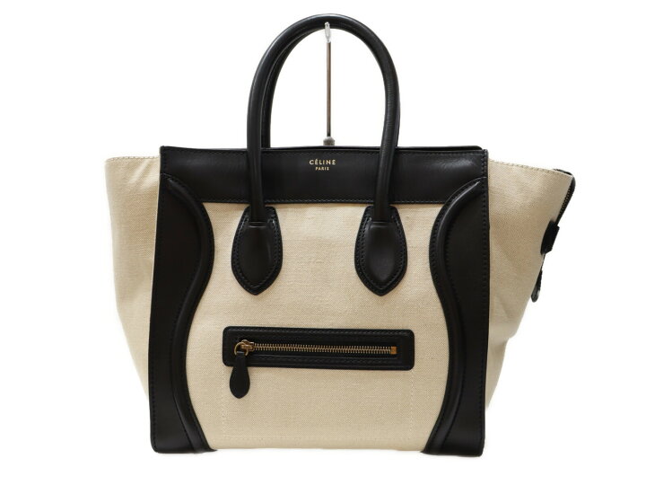 楽天市場】CELINE セリーヌ ラゲージミニ キャンバス×レザー ベージュ  