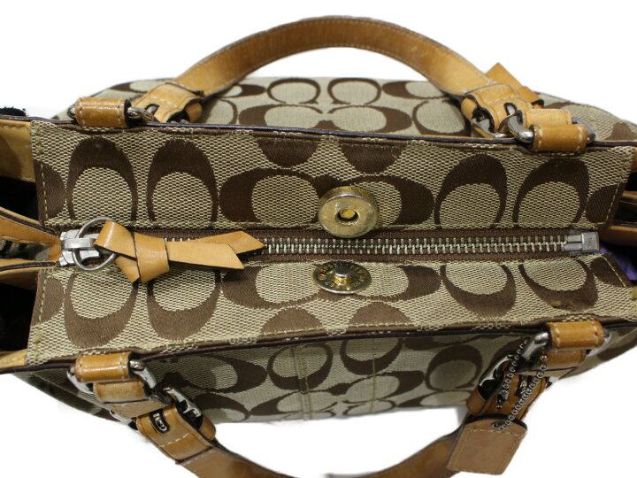楽天市場】COACH コーチ シグネチャーハンドバッグ 6830 ブラウン系 