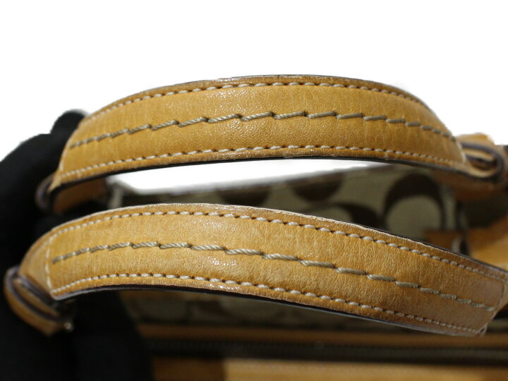 楽天市場】COACH コーチ シグネチャーハンドバッグ 6830 ブラウン系  