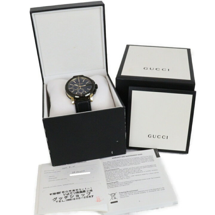 楽天市場】【電池交換済】GUCCI グッチ Gクロノ YA101203 クオーツ 