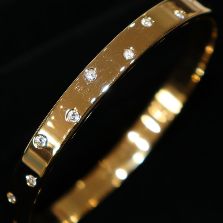 楽天市場】【箱あり】SWAROVSKI スワロフスキー ゴールドバングル 