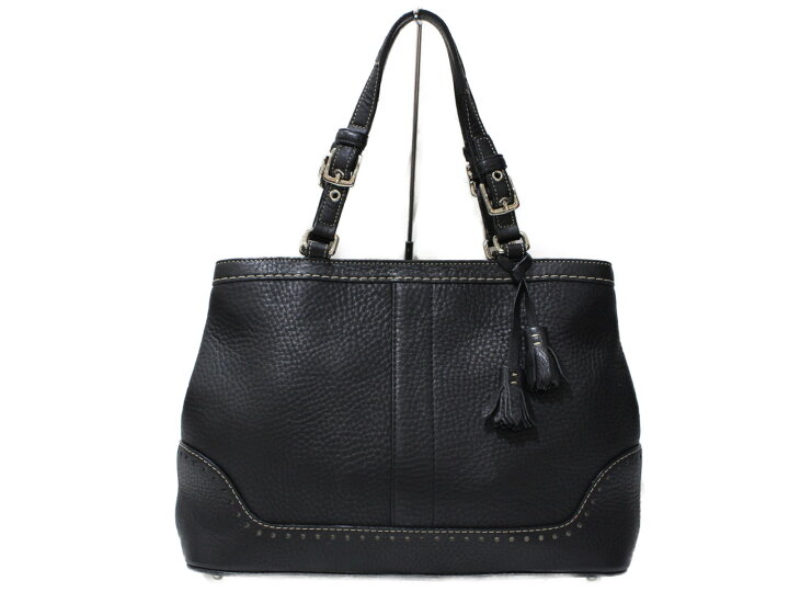 楽天市場】COACH コーチ トートバッグ 5055 ブラック 黒 レザー 