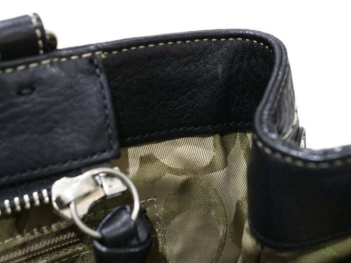 楽天市場】COACH コーチ トートバッグ 5055 ブラック 黒 レザー 
