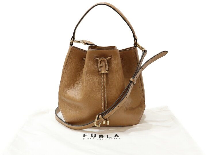 楽天市場】【布袋あり】FURLA フルラ 巾着レザーバッグ レザー 