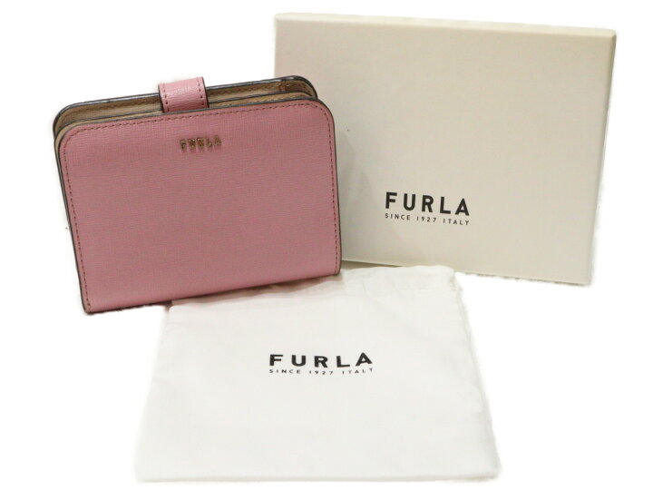 楽天市場】【箱・布袋あり】FURLA フルラ 2つ折り財布 ピンク ゴールド  
