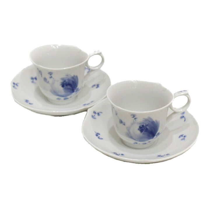 楽天市場】MEISSEN マイセン 青い花 コーヒー ペアカップ&ソーサー 2客  