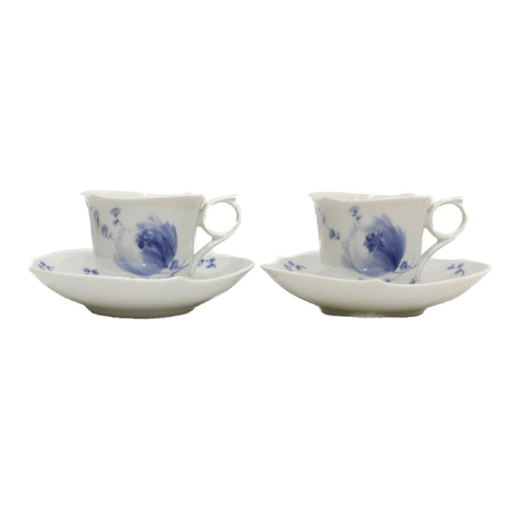 楽天市場】MEISSEN マイセン 青い花 コーヒー ペアカップ&ソーサー 2客 