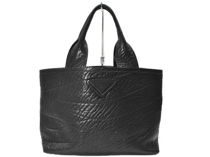 楽天市場】PRADA プラダ レザートートバッグ 1BG440 ブラック 黒  