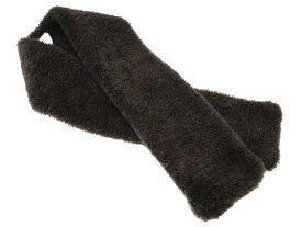 BOTTEGA VENETA　ボッテガヴェネタ　シアリング スカーフ マフラー　649394　ダークブラウン　羊毛皮　メンズ　レディース　ユニセックス　ギフト　プレゼント包装可【中古】松前R56号店