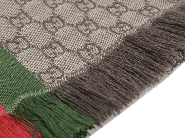 楽天市場】GUCCI グッチ マフラー 147351 GG シェリーライン ブラウン  