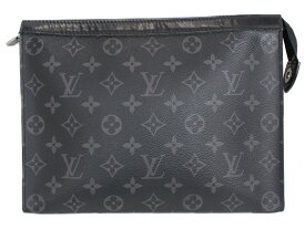 LOUIS VUITTON　ルイヴィトン　ポシェット・ヴォワヤージュMM　M61692　クラッチバッグ　セカンドバッグ　モノグラム・エクリプスキャンバス　ブラック系×グレー系　シンプル　人気　メンズ　ギフト　プレゼント包装可【中古】松山久万ノ台店