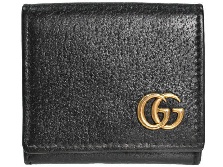 GUCCI グッチ 小銭入れ シグネチャー レザー キーリング付き コイン 