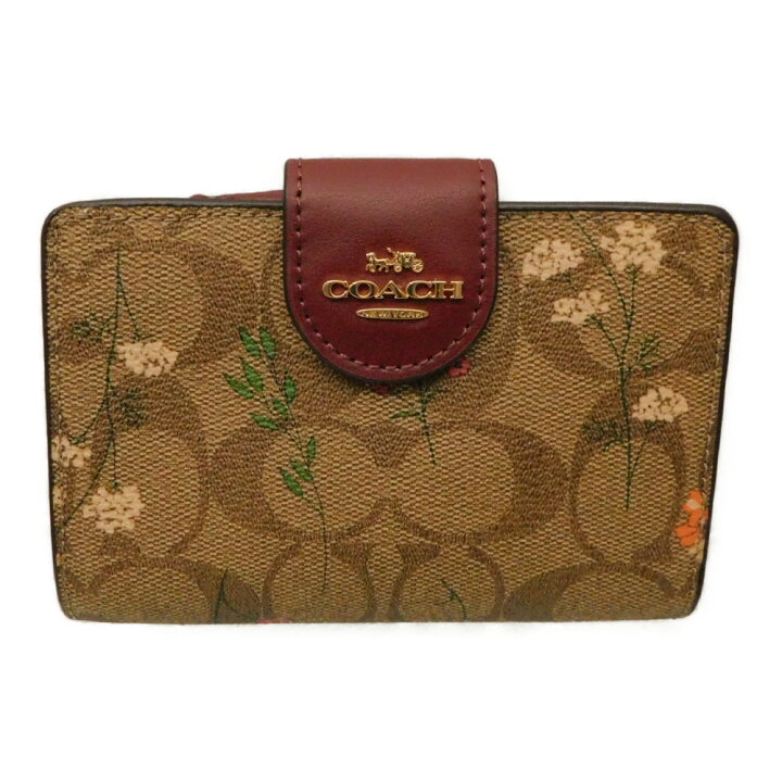 楽天市場】【布袋つき】COACH コーチ 2つ折り財布 コンパクト 