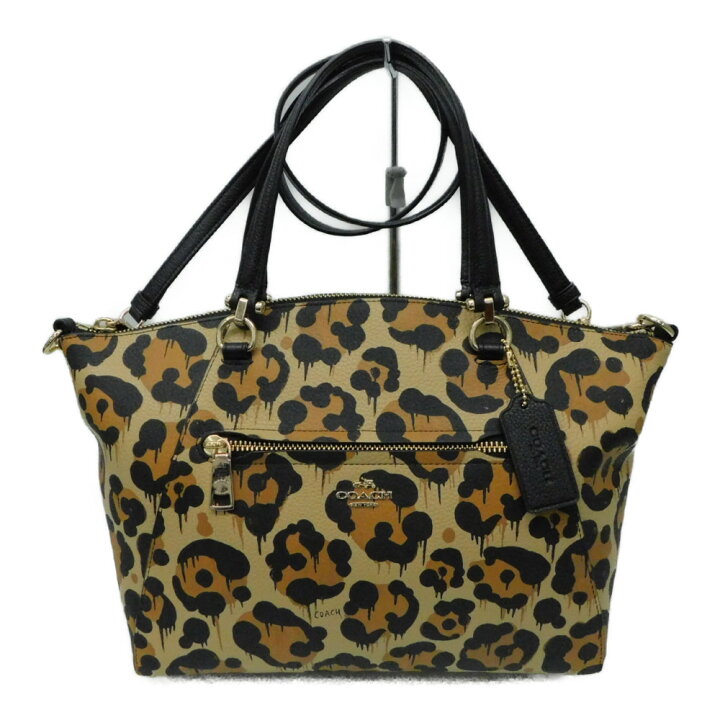 楽天市場】COACH コーチ レオパード柄 2WAYショルダーバッグ ベージュ 