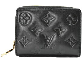 【箱・布袋あり】LOUIS VUITTON　ルイヴィトン　ポルトフォイユ・ルー　M81599　クッサン　ノワール　ブラック　コンパクトウォレット　二つ折り財布　ラムレザー　LV　レディース　ウィメンズ　人気　シンプル　ギフト　プレゼント包装可【中古】松山久万ノ台店