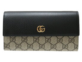 【箱・布袋あり】GUCCI　グッチ　コンチネンタルウォレット　456116　長財布　ロングウォレット　ブラック　レディース　ギフト　プレゼント包装【中古】松山朝生田店