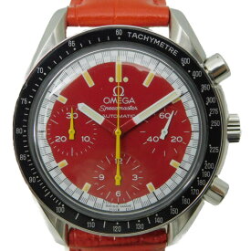 OMEGA　オメガ　3810.61.41　スピードマスター　シューマッハ　クロノグラフ　自動巻　ホワイト×レッド　ステンレススティール　メンズ　腕時計　自動巻き　プレゼント　ギフト包装可　【中古】 新居浜店