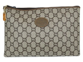 GUCCI　グッチ　クラッチバッグ　セカンドバッグ　GGプラス　ブラウン系　シンプル　メンズ　ギフト　プレゼント包装可【中古】松前R56号店