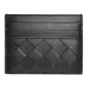 【箱・布袋あり】BOTTEGA VENETA　ボッテガ ヴェネタ　カードケース　名刺入れ　イントレチャート　ブラック　レザー　シンプル　カジュアル　レディース　メンズ　ユニセックス　ギフト　プレゼント包装可【中古】松山久万ノ台店