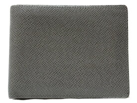 【箱あり】LOUIS VUITTON　ルイヴィトン　ポルトフォイユ・フロリン　M32650　イニシャル入り　二つ折り財布　ウォレット　タイガ　グラシエ　グレー系　メンズ　コンパクト　LV　シンプル　ギフト　プレゼント包装可　【中古】　松山朝生田店