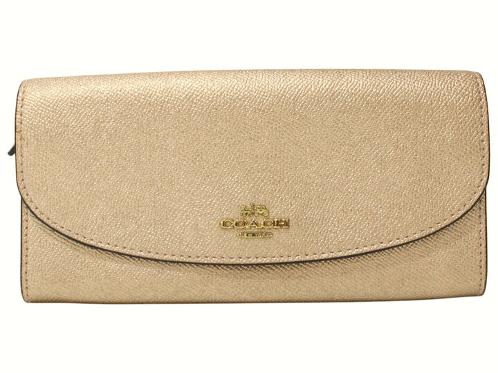 楽天市場】COACH コーチ スリムエンベロープウォレット シャンパン 