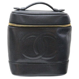 【布袋・ギャラあり】CHANEL　シャネル　バニティ　バッグ　A10998　ココマーク　キャビアスキン　ブラック　1995年頃　メイクケース　化粧ポーチ　ポーチ　小物入れ　レディース　ギフト　プレゼント包装可【中古】松山朝生田店