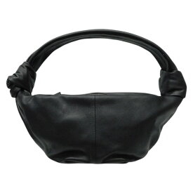BOTTEGA VENETA ボッテガヴェネタ　ダブルノット ミニバッグ ワンハンドル ハンドバッグ　黒　ブラック系　レザー　レディース　メンズ　ユニセックス　シンプル　ギフト　プレゼント包装可【中古】 新居浜店
