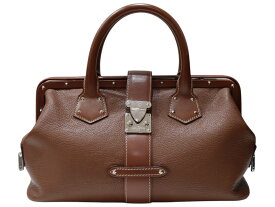 【布袋あり】LOUIS VUITTON　ルイ・ヴィトン　アンジェニューPM　M91809　ハンドバッグ　シルバー金具　スハリ　ブラウン系　がま口風　レディース　定番　人気　ギフト　プレゼント包装可【中古】松山朝生田店