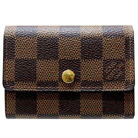 LOUIS VUITTON　ルイ・ヴィトン　ポルトモネ・プラ　N61930　ダミエ・キャンバス　メンズ　レディース　ウォレット　財布　コインケース　小銭入れ　ギフト　プレゼント包装可【中古】松山朝生田店