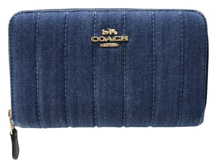 楽天市場】COACH コーチ キルティング デニム ウォレット C2883 ロング 