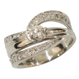 【ポリッシュ済】Pt900　プラチナ　リング　ダイヤモンド　0.235ct　0.58ct　13号　10g　ゴージャス　レディース　指輪　ジュエリー　プレゼント包装可　ギフト【中古】松前R56号店