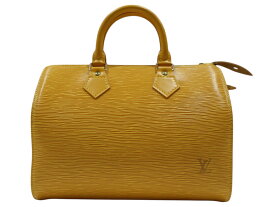 【布袋あり】LOUIS VUITTON　ルイ・ヴィトン　スピーディ25　M43019　ハンドバッグ　エピ　レザー　イエロー　鍵　カデナ　レディース　定番　人気　ギフト　プレゼント包装可【中古】松山久万ノ台店
