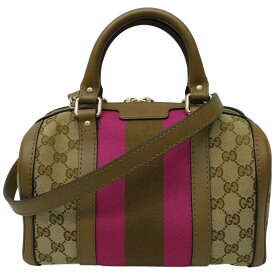 GUCCI　グッチ 　ミニボストンバッグ　269876　ベージュ系×ブラウン×パープル系　GGキャンバス　レディース　ユニセックス 　ブランド　ハンドバッグ ショルダー　2wayバッグ　 ゴールド金具　人気　ギフト　プレゼント包装可【中古】新居浜店