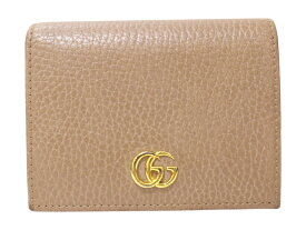 【箱あり】GUCCI　グッチ　ダブルGミニウォレット　456126　2つ折り財布　ベージュ　レディース　小さめ　人気　プレゼント包装　ギフト【中古】松前R56号店