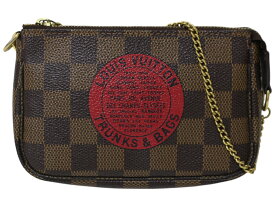 LOUIS VUITTON　ルイ・ヴィトン　ミニポシェット・アクセソワール　ダミエ・エベヌ　N58011　ブラウン　小物入れ　アクセサリーポーチ　レディース　定番　ギフト　プレゼント包装可【中古】松前R56号店
