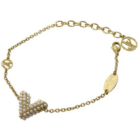 【箱あり】LOUIS VUITTON　ルイ・ヴィトン　ブラスレ・エセンシャルV・ペルル　M68361　ゴールド　VA0199　アクセサリー　小物　レディース　ウィメンズ　ユニセックス　定番　人気　ギフト　プレゼント包装可【中古】松前R56号店