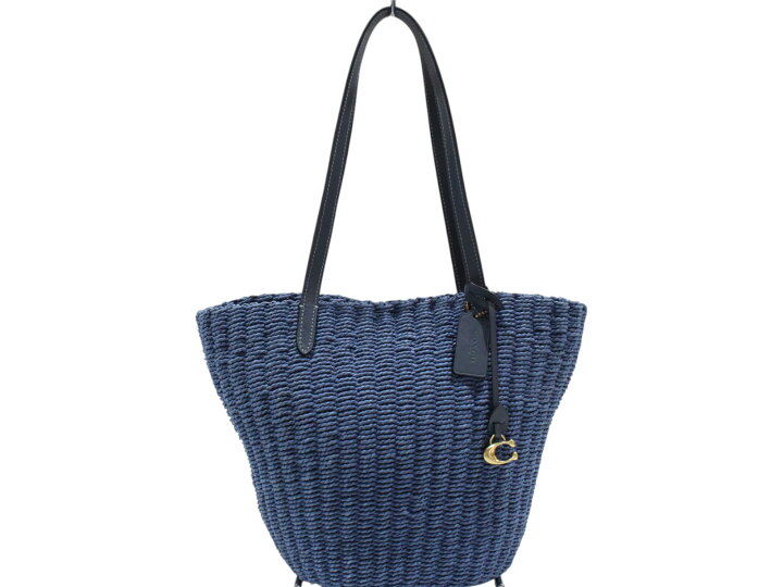 楽天市場】COACH コーチ スモール ストロートート CQ785 ブルー 青 