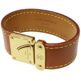 LOUIS VUITTON　ルイ・ヴィトン　ブラスレ・コアラ　S　M85037　ブラウン　ゴールド　SN2068　レザー　ブレスレット　アクセサリー　小物　レディース　ウィメンズ　ユニセックス　定番　人気　ギフト　プレゼント包装可【中古】松前R56号店
