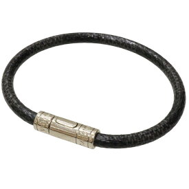 LOUIS VUITTON　ルイ・ヴィトン　ブレスレット・キープ イット　M8152E　ダミエ・グラフィット　ブラック系　シルバー　BC0118　ブレスレット　アクセサリー　小物　メンズ　定番　人気　ギフト　プレゼント包装可【中古】松前R56号店