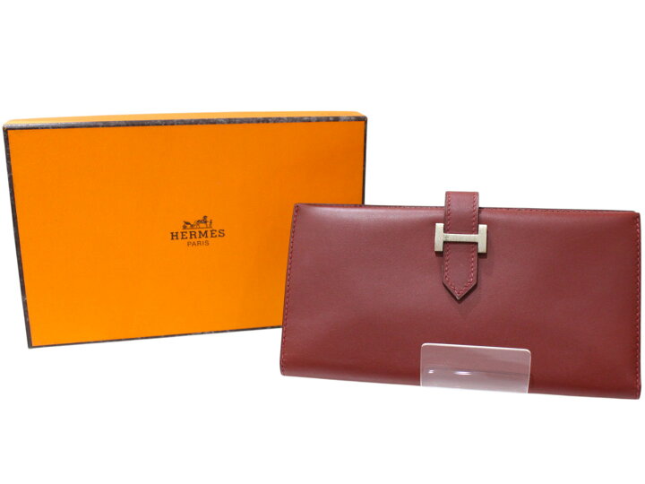 楽天市場】【箱あり】HERMES エルメス ベアン D刻印 レザー 二つ折り 