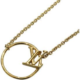 LOUIS VUITTON　ルイ・ヴィトン　ネックレスLV・エクリプス　M00762　ゴールドカラー　45cm　ペンダント　アクセサリー　ジュエリー　レディース　人気　ギフト　プレゼント包装可【中古】松前R56号店