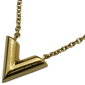 【箱・布袋あり】LOUIS VUITTON　ルイ・ヴィトン　ネックレス・エセンシャル V　M61083　ゴールドカラー　45cm　ネックレス　ペンダント　アクセサリー　ジュエリー　レディース　人気　ギフト　プレゼント包装可【中古】松前R56号店