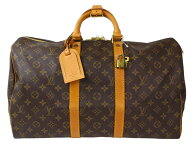 【鍵・カデナ付】LOUIS VUITTON　ルイ・ヴィトン　キーポル45　M41428　モノグラム・キャンバス　ブラウ…