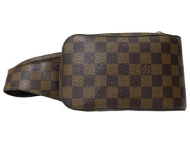 【箱・布袋あり】LOUIS VUITTON　ルイ・ヴィトン　ジェロニモス　N51994　ボディバッグ　ウエストバッグ　ダミエ・エベヌ　ブラウン系　ゴールド金具　コンパクト　メンズ　LV　定番　人気　シンプル　ギフト　プレゼント包装可【中古】松前R56号店